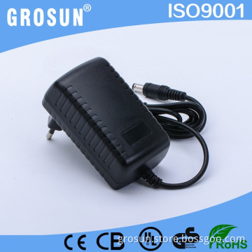 DC EU Plug Power Supply Converter 12V 2A Wall Mounted Switching Power Adapter with CE UL FCC